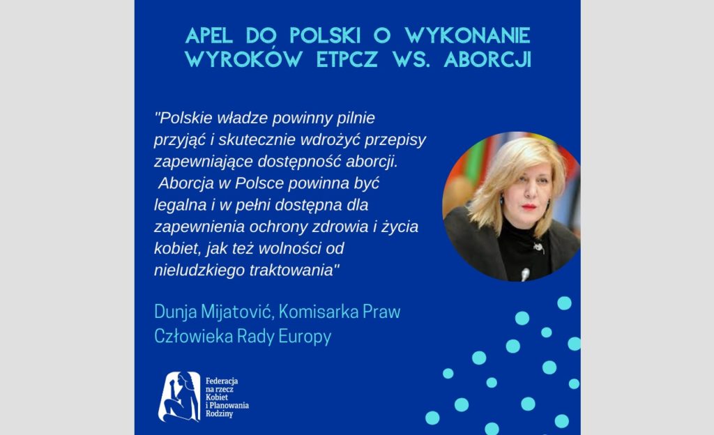 Komisarka Praw Człowieka Radu Europy apeluje do Polski